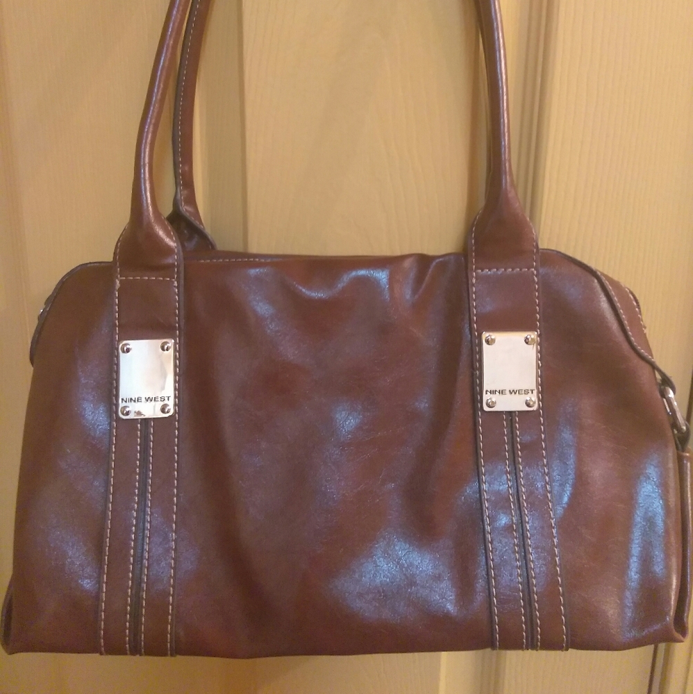 Nine West brown leather handbag
